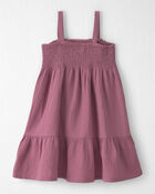 Filles - Robe en gaze &agrave; smocks en coton biologique, image 2 sur 4 diapositives