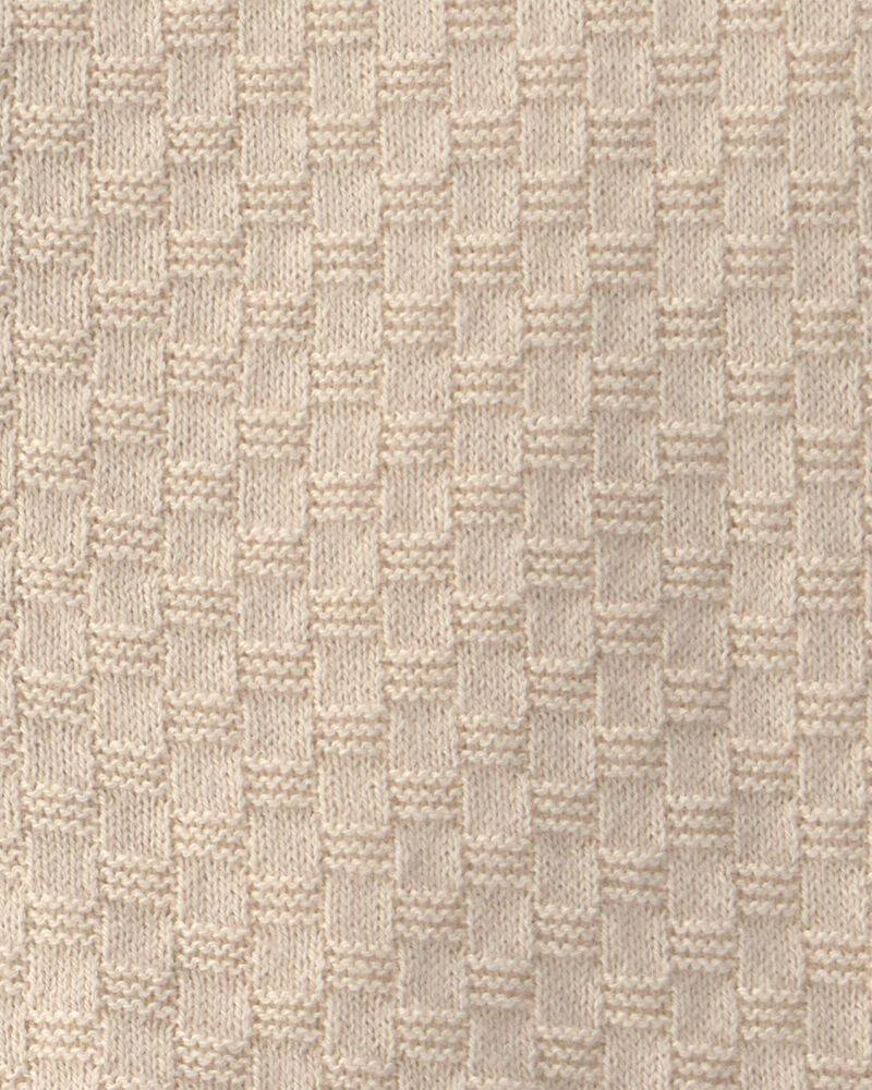 Baby Boy Button-Down Short-Sleeve Romper - Ivory, image 4 of 5 slides