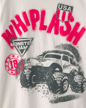 Boys 'Whiplash' Monster Jam Graphic Tee - Cream, 