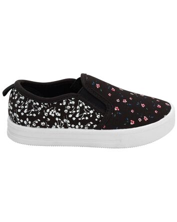 Kid Slip-On Floral Print Sneakers, 