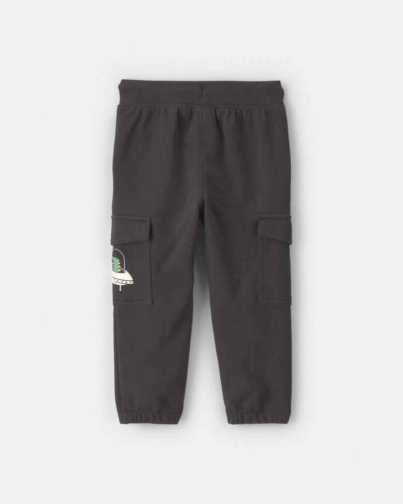 Pantalon de jogging cargo en jersey bouclette pour tout-petit - Gris, image 3 sur 5 diapositives