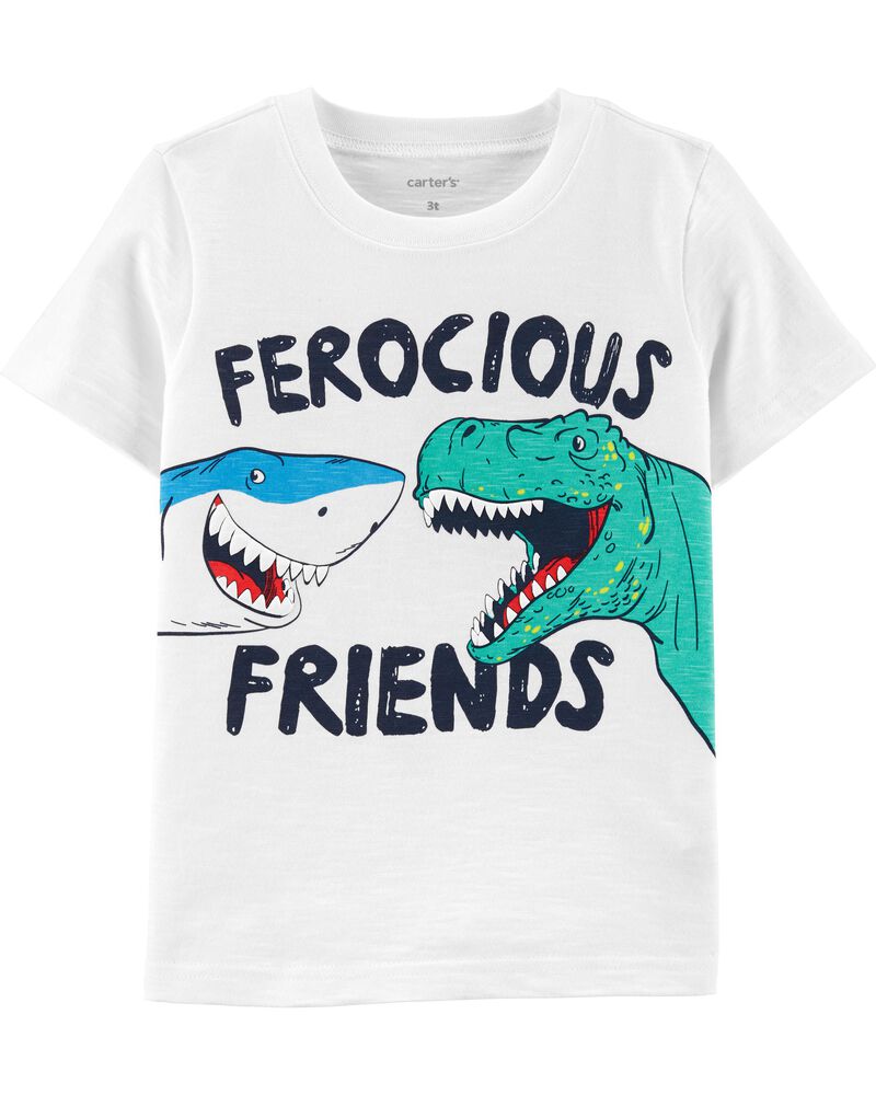 Ferocious Friends Dinosaur Jersey Tee, image 1 of 2 slides