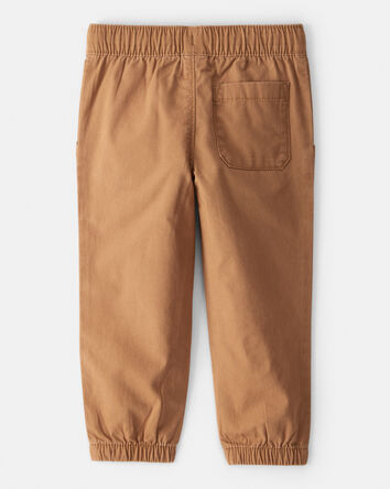 Tout-petit garçon - Pantalon mode à enfiler en coton - Brun, 
