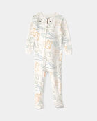 Baby Elephant 100% Cotton Snug Fit 1-Piece Pyjama - Ivory, image 1 of 4 slides