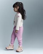 Toddler Girl Skiing Abstract Long-Sleeve Relaxed Graphic Top - Cream, image 4 of 6 slides