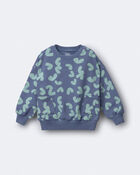 Toddler Otter Sweatshirt&trade; with Pockets in Abstract Print - Slate Blue, image 2 of 5 slides