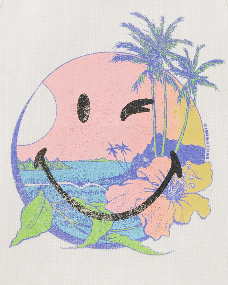 Kid SmileyWorld Graphic Tank - Cream, image 2 of 3 slides