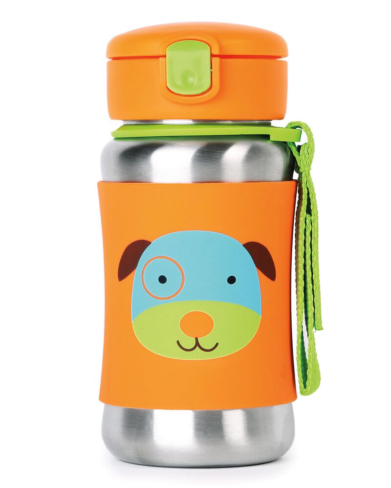 Zoo Stainless Steel Little Kid Straw Bottle, image 1 of 5 slides