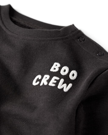 Baby Organic Cotton Boo Crew Bodysuit, 