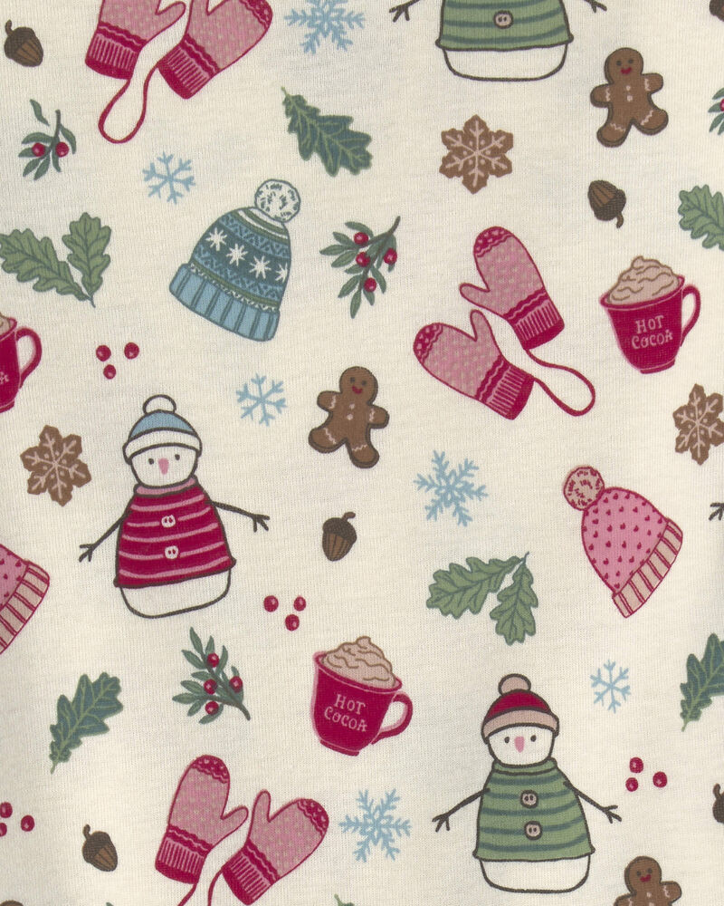 Toute-petit fille - Pyjama 2 pi&egrave;ces en coton biologique au motif D&eacute;cor hivernal, image 3 sur 3 diapositives