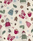 Toute-petit fille - Pyjama 2 pi&egrave;ces en coton biologique au motif D&eacute;cor hivernal, image 3 sur 3 diapositives