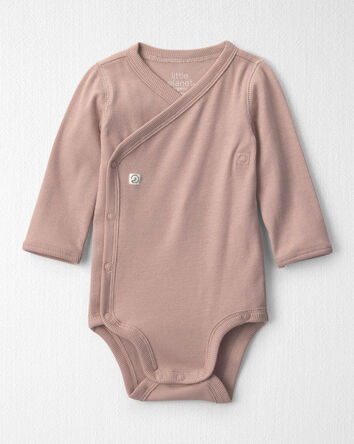 Baby Girl Organic Cotton Rib Bodysuit, 
