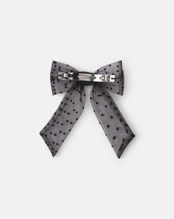 Toute-petit fille - Pince &agrave; cheveux &agrave; tissu transparent - Noir, 