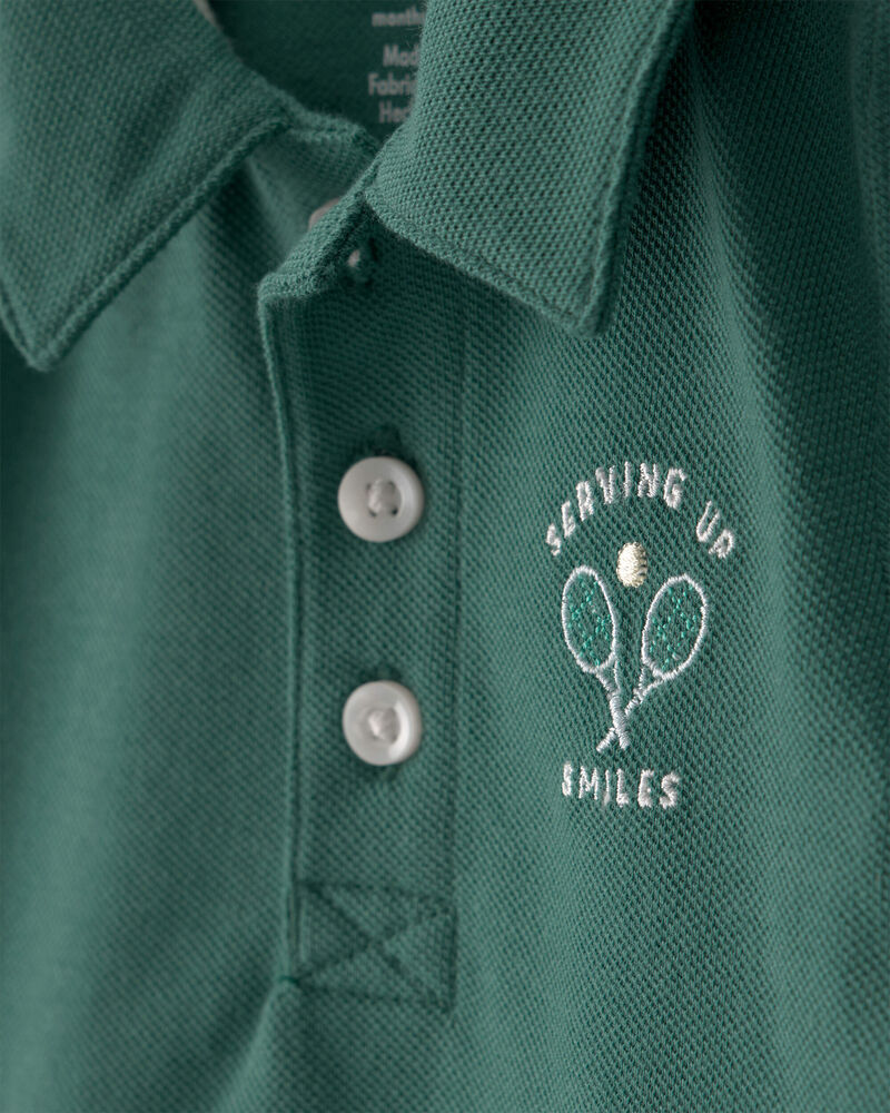 Baby Boy 2-Piece Top & Short Set - Green, image 2 of 4 slides