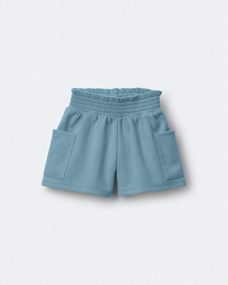 Toddler Girl Swing Shorts with Pockets - Light Blue, image 2 of 6 slides