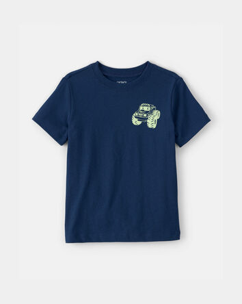 Tout-petit gar&ccedil;on - T-shirt imprim&eacute; de camion monstre - Bleu, 