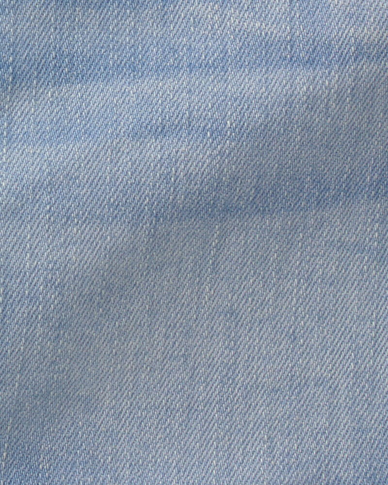 Toddler Girl Eyelet Trim Denim Shorts - Light Wash, image 3 of 4 slides