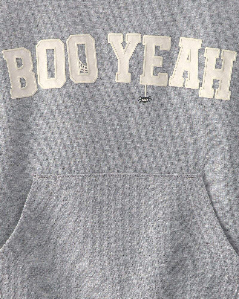 B&eacute;b&eacute; gar&ccedil;on - Ensemble 2 pi&egrave;ces chandail et pantalon en jersey bouclette &laquo;Boo Yeah&raquo; d&rsquo;Halloween - Gris/Noir, image 4 sur 5 diapositives