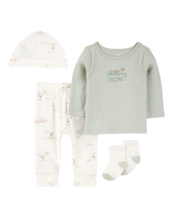 Baby 4-Piece Turtle Outfit Set, 