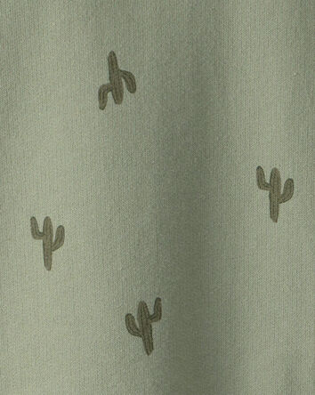 Baby Boy Cactus French Terry Pullover Sweatshirt - Olive, 