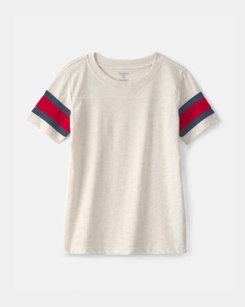 Gar&ccedil;ons - T-shirt &agrave; manches courtes &agrave; rayures &ndash; Cr&egrave;me, 