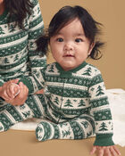 Baby Fair Isle Waffle Knit Sleeper Made with Organic Cotton, image 5 of 5 slides