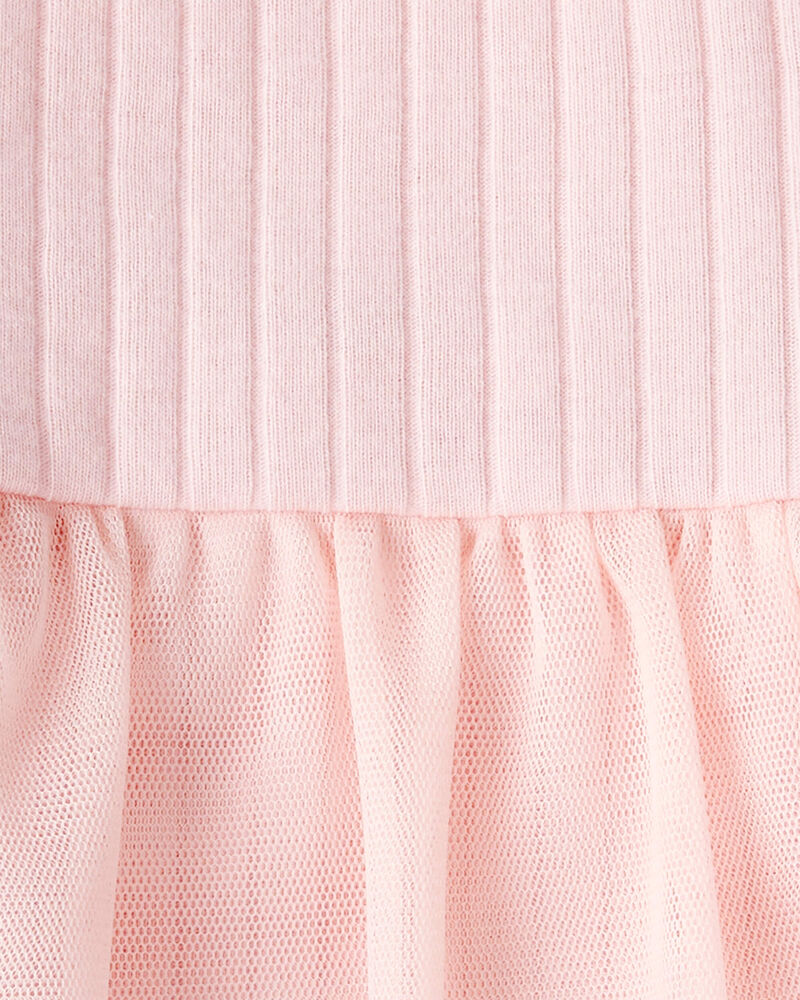 Baby Girl 2-Piece Ribbed Tutu Bodysuit Pant Set, image 2 of 3 slides