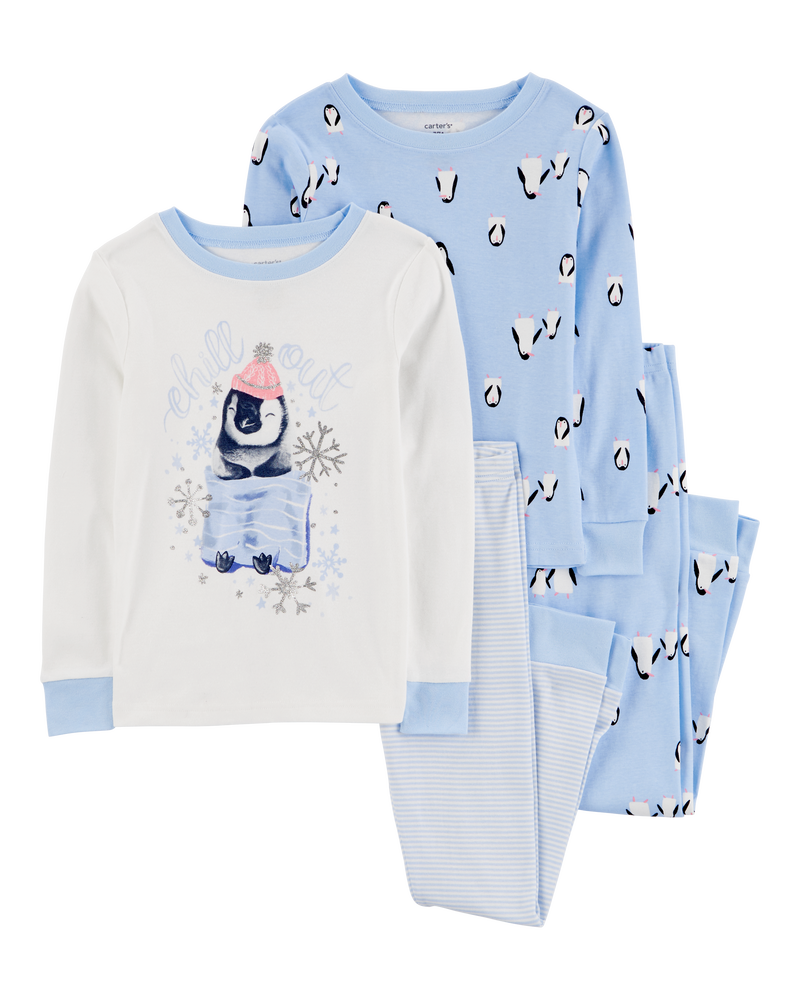 Blue Kid 4 Piece Penguin 100 Snug Fit Cotton Pyjamas Carter s Oshkosh Canada