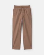 Boys Twill Pull-On Pants - Brown, image 1 of 7 slides