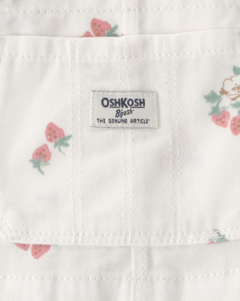 Toddler Girl Strawberry Skirtall - White, image 3 of 4 slides