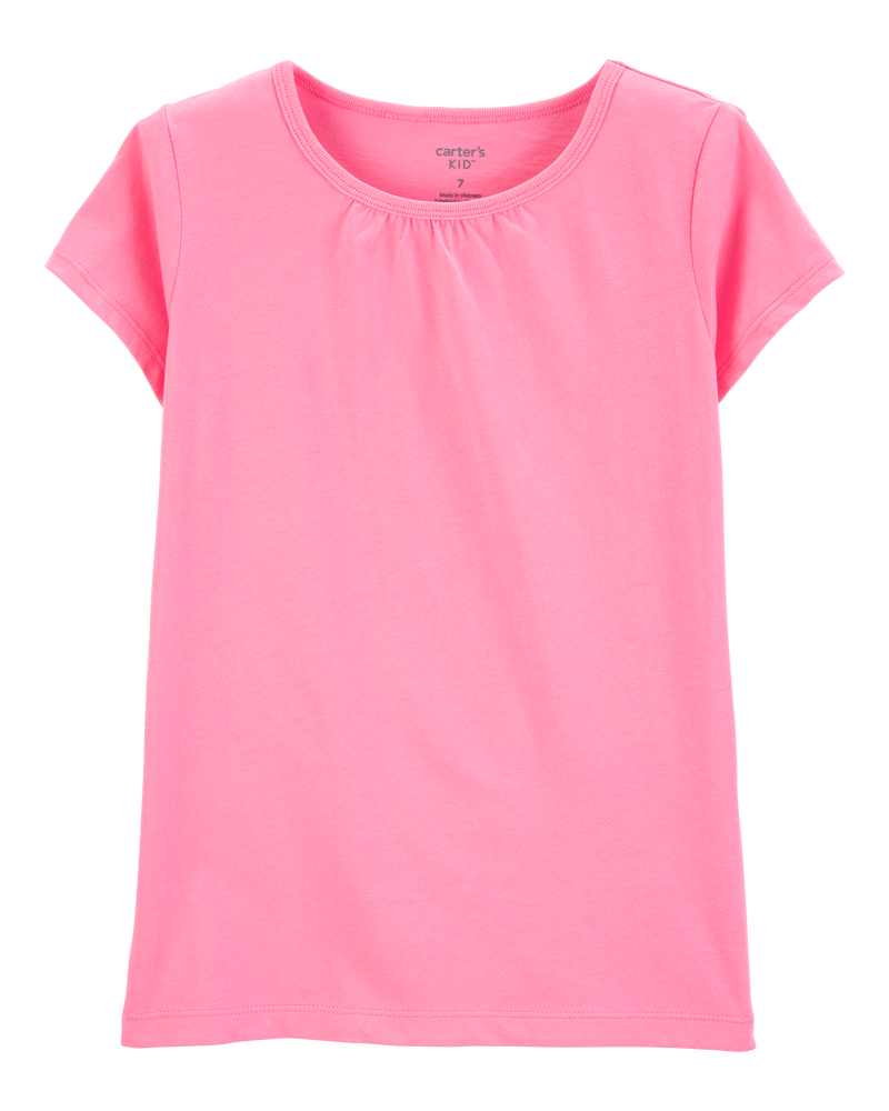 Kid Pink Cotton Tee, image 1 of 4 slides