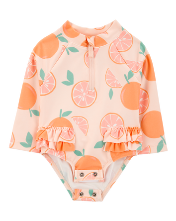 Baby 1-Piece Orange Slice Rashguard, 