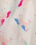 Girls 2-Pack Unicorn Loose Fit Night Gown - Pink, image 3 of 4 slides