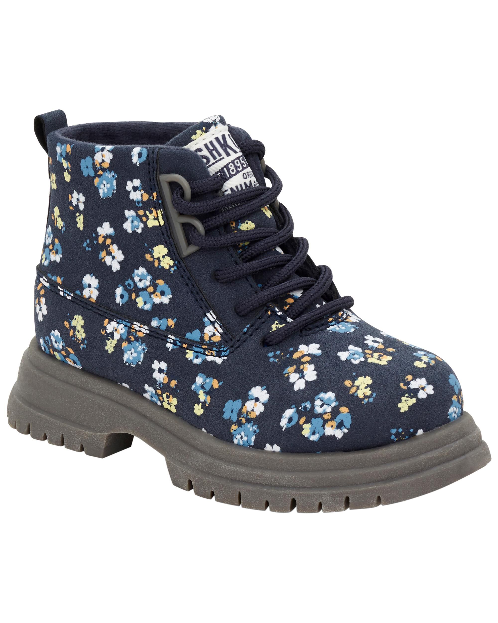 Floral print boots outlet