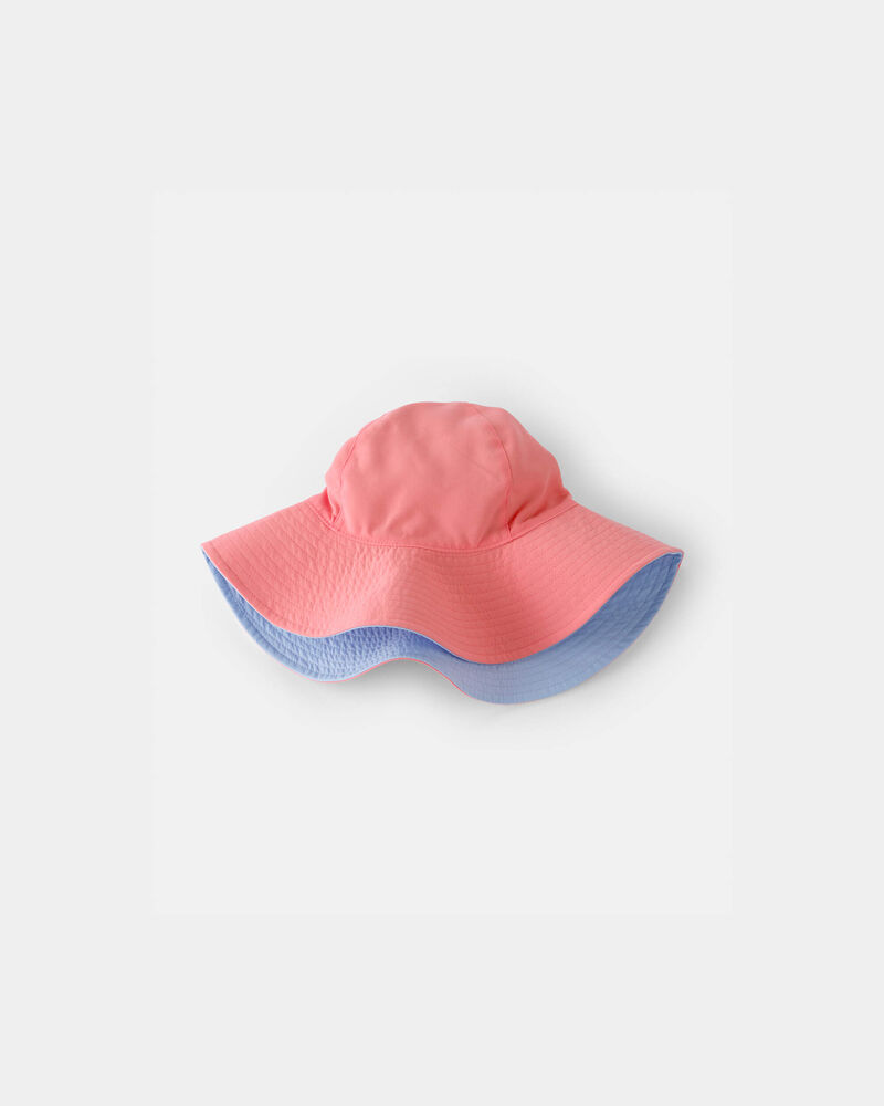Tout-petit fille - Chapeau de soleil r&eacute;versible - Rose/ Bleu, image 1 sur 3 diapositives