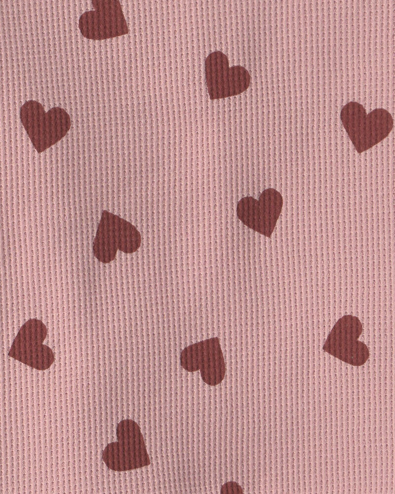 Toute-petit fille - Ensemble haut et pantalon en tricot gaufr&eacute; fait avec du coton biologique, image 3 sur 3 diapositives