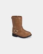 Girls Heart Riding Boots - Brown, image 1 of 6 slides