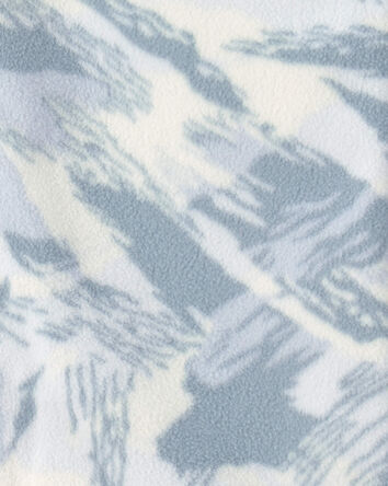 Boys Camo Fleece Long-Sleeve Button-Down Shirt &ndash; Grey/White, 