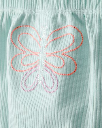 Baby Girl 3-Piece Butterfly Bodysuits & Pant Set - Blue/White, 