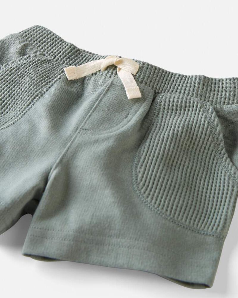 Toddler 2-Pack Organic Cotton Waffle Knit Shorts, image 3 of 5 slides