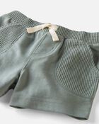 Toddler 2-Pack Organic Cotton Waffle Knit Shorts, image 3 of 5 slides