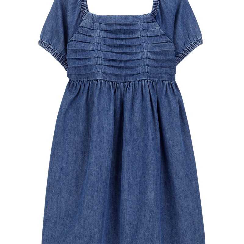 Robe En Jean Bleu CARTER'S Fille 4T - Boutonnée Devant - Manches Longues - Neuf Avec étiquette