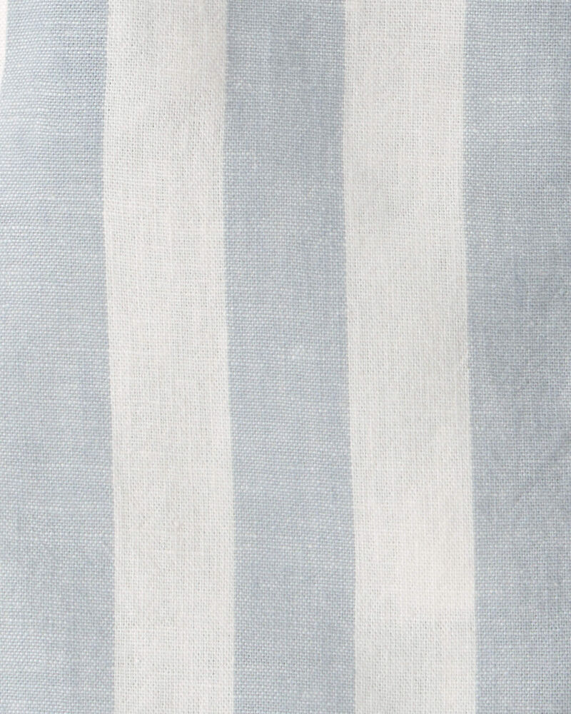B&eacute;b&eacute; gar&ccedil;on - Ensemble 2 pi&egrave;ces barboteuse &agrave; rayures - Bleu/Ivoire, image 4 sur 5 diapositives