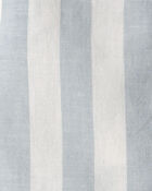 B&eacute;b&eacute; gar&ccedil;on - Ensemble 2 pi&egrave;ces barboteuse &agrave; rayures - Bleu/Ivoire, image 4 sur 5 diapositives