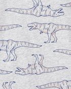 Kid Dinosaur Print Woven Short-Sleeve Tee, image 2 of 3 slides