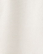 Baby Organic Cotton Textured Knit Blanket in Cream, image 4 of 5 slides