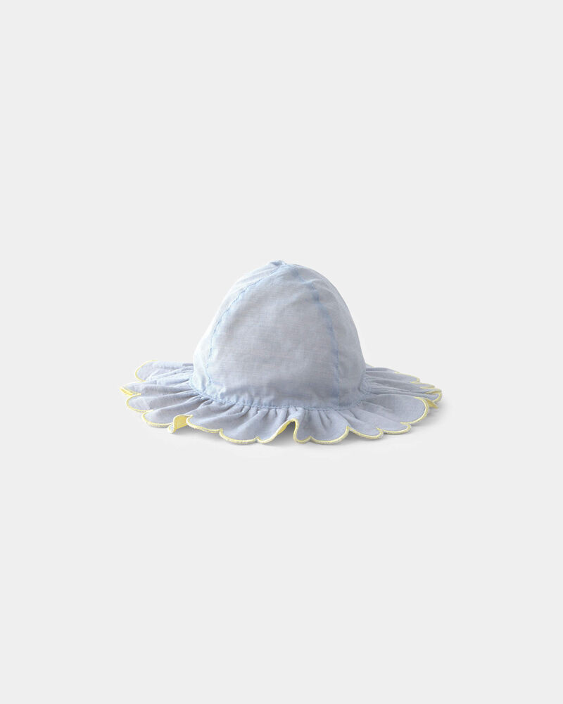 B&eacute;b&eacute; fille - Chapeau de soleil festonn&eacute; Winnie l&rsquo;Ourson de Disney&reg; - Bleu, image 3 sur 4 diapositives