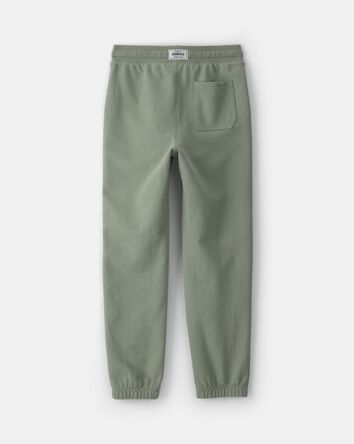 Kid Drawstring Knit Joggers - Green, 