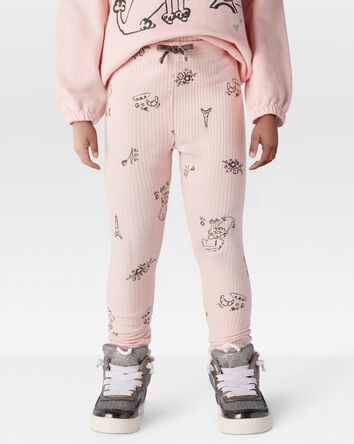 Toddler 2-Pack Printed Leggings Set, 
