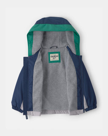 Baby Boy Mid Weight  Colorblock Jacket- Grey/Navy, 